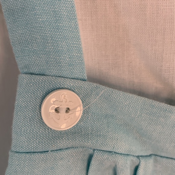 Vintage Brights Creek one piece light blue and white romper with suspenders - Picture 3 of 7